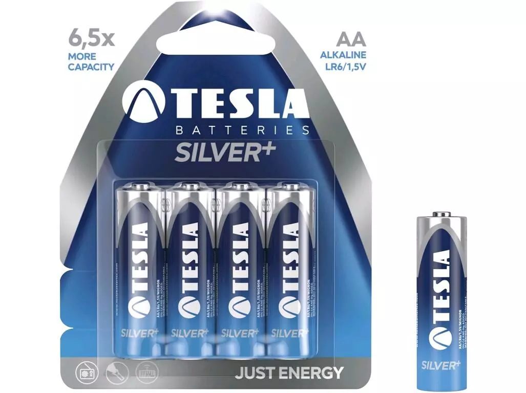 CXS 6121-027-000-00, Tesla AA Silver+ Batteries, image 1