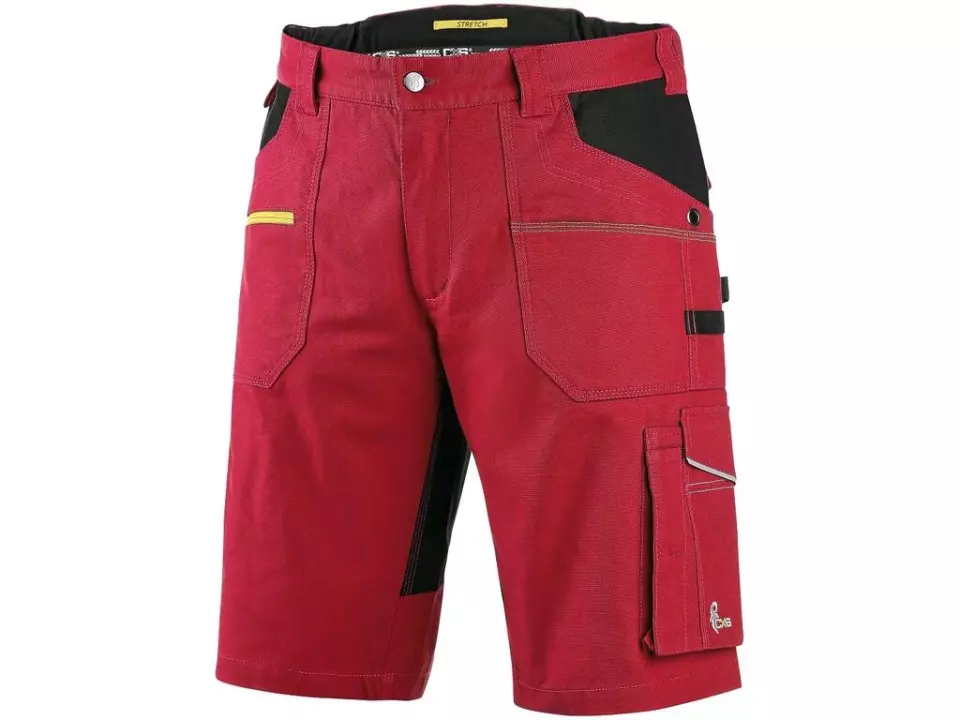 CXS 1060-027-260-00, Stretch Herren-Arbeitsshorts, Rot/Schwarz, image 1, gallery thumbnail