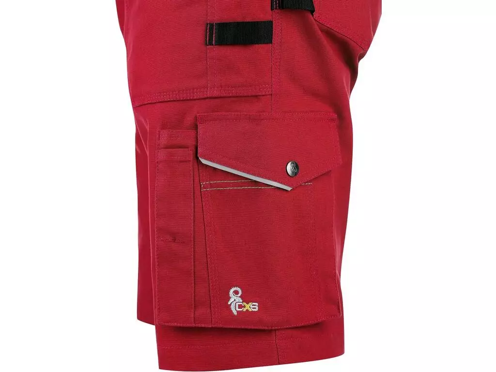 CXS 1060-027-260-00, Stretch Herren-Arbeitsshorts, Rot/Schwarz, image 3