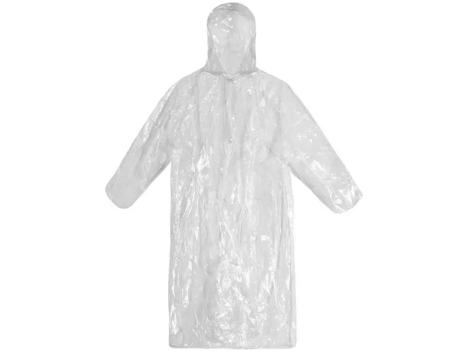 CXS 1170-008-113-00, Onetime Disposable Polyethylene Raincoat, White, image 1, gallery thumbnail