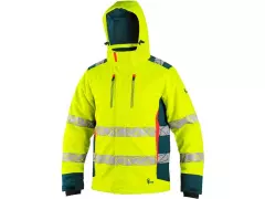  1110-105-180-00, CXS Bedford Winter Herr varsel softshell-jacka, gul/petrol