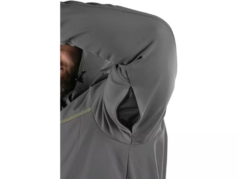 CXS 1230-116-700-00, Stretch Men's Softshell Jacket, Grey, image 4, gallery thumbnail