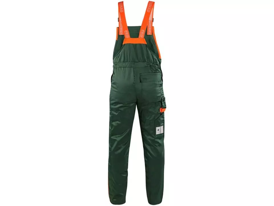 CXS 1120-008-503-00, Lesník Herren Schnittschutz-Latzhose, Grün/Orange, image 2, gallery thumbnail