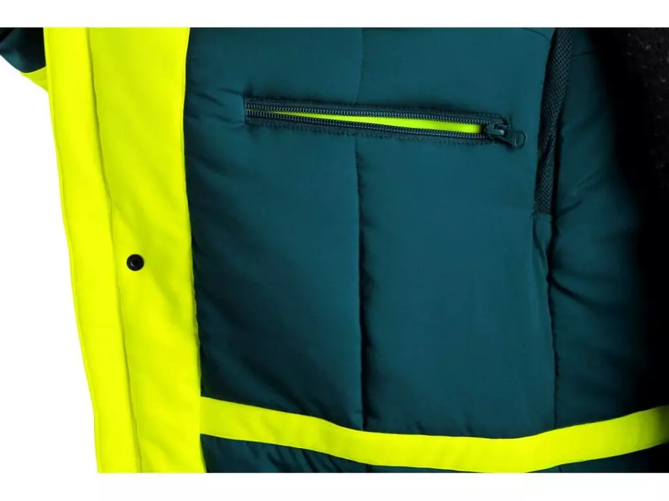 CXS 1110-105-180-00, Bedford Winter Herren Warnschutz-Softshell-Jacke, Gelb/Petrol, image 7, gallery thumbnail