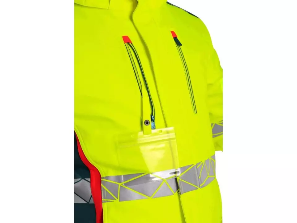 CXS 1110-105-180-00, Bedford Winter Herren Warnschutz-Softshell-Jacke, Gelb/Petrol, image 3, gallery thumbnail