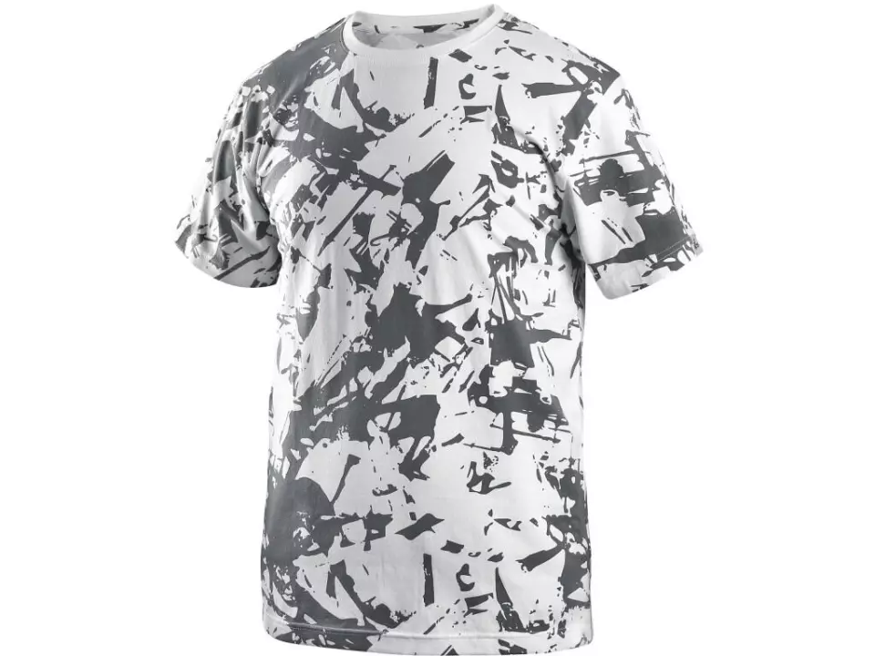 CXS 1610-403-109-00, Merlin Short Sleeve T-shirt, White/Gray, image 1, gallery thumbnail