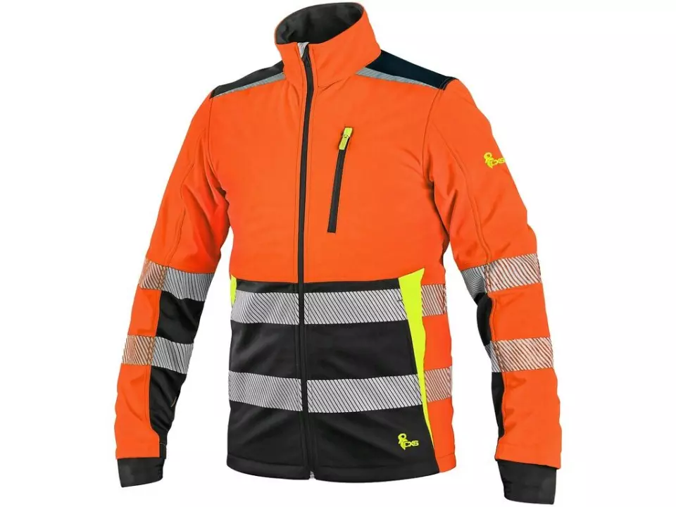 CXS 1117-001-210-00, Benson Warnschutz-Softshell-Jacke, Orange/Schwarz, image 1, gallery thumbnail