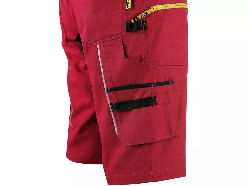 CXS 1060-027-260-00, Stretch Herren-Arbeitsshorts, Rot/Schwarz, image 4