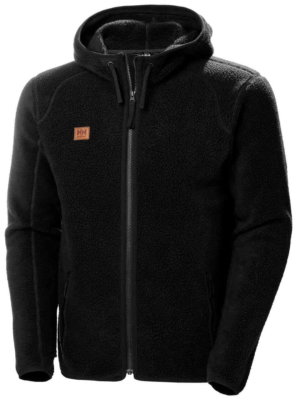 Helly Hansen 72183-990, Heritage Fleece Hooded Jacket, Black, image 1, gallery thumbnail