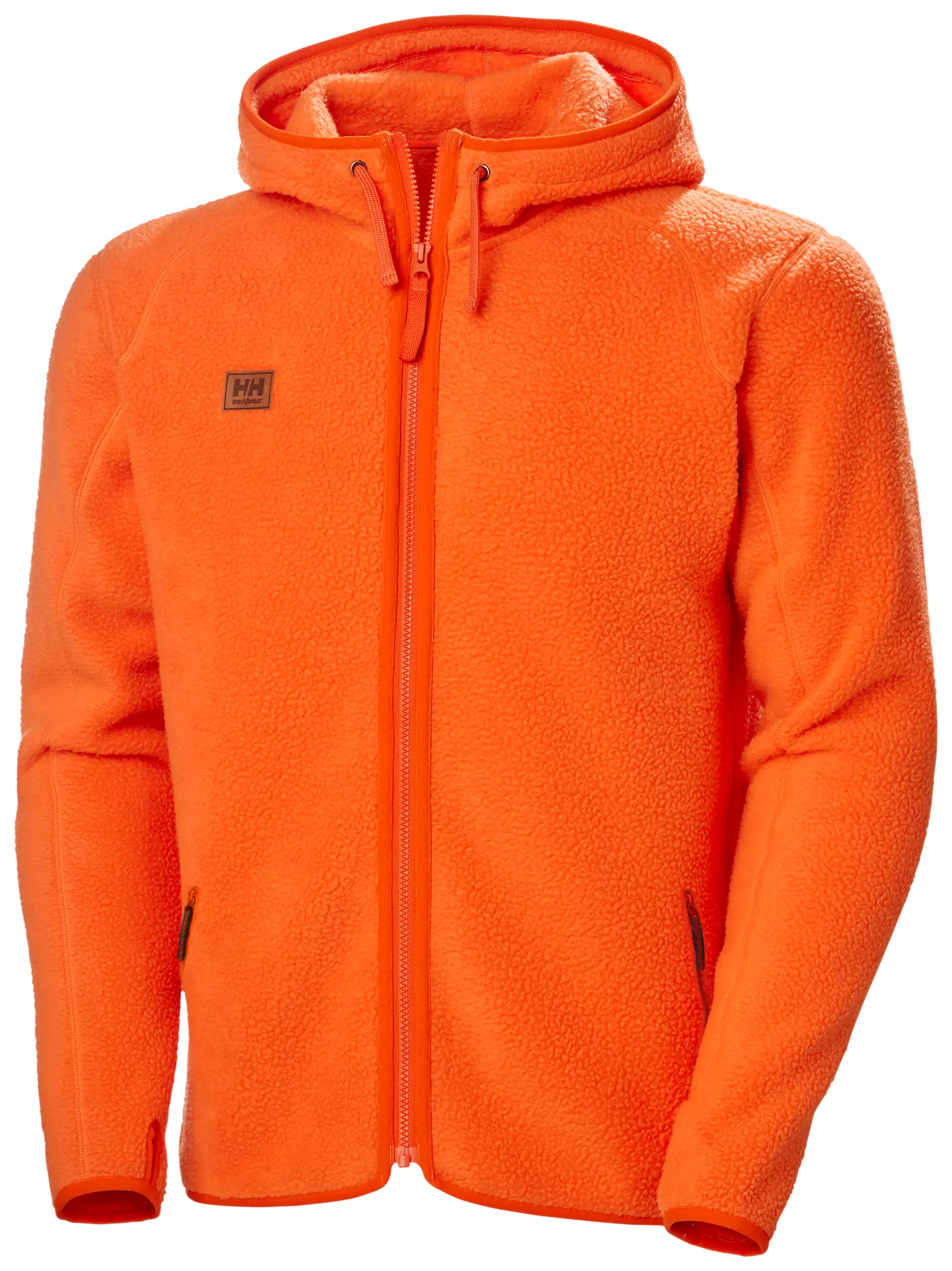 Helly Hansen 72183-290, Heritage Pile Fleece Hooded Jacket, Dark Orange, image 1