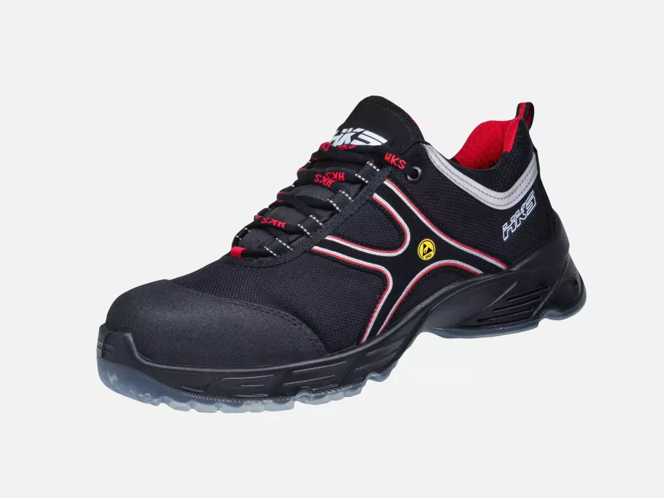 HKS 706005, Challenger K2 CA Low Shoe S3, Black/Red, image 3, gallery thumbnail