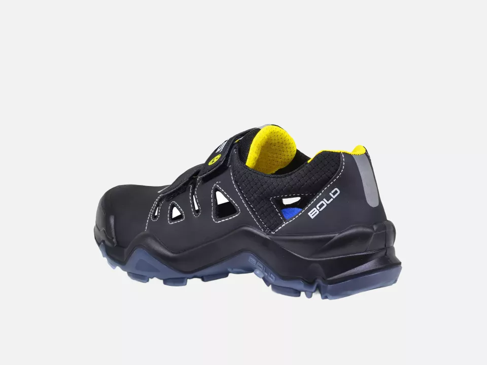 HKS 802848, Bold Elba 1 VTP Sandale S1P, Schwarz/Gelb, image 4, gallery thumbnail