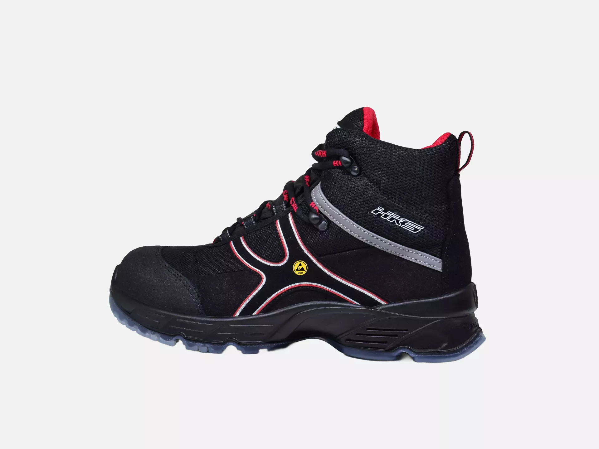 HKS 706015, Challenger K5 CA Halbhoher Stiefel S3, Schwarz/Rot, image 4