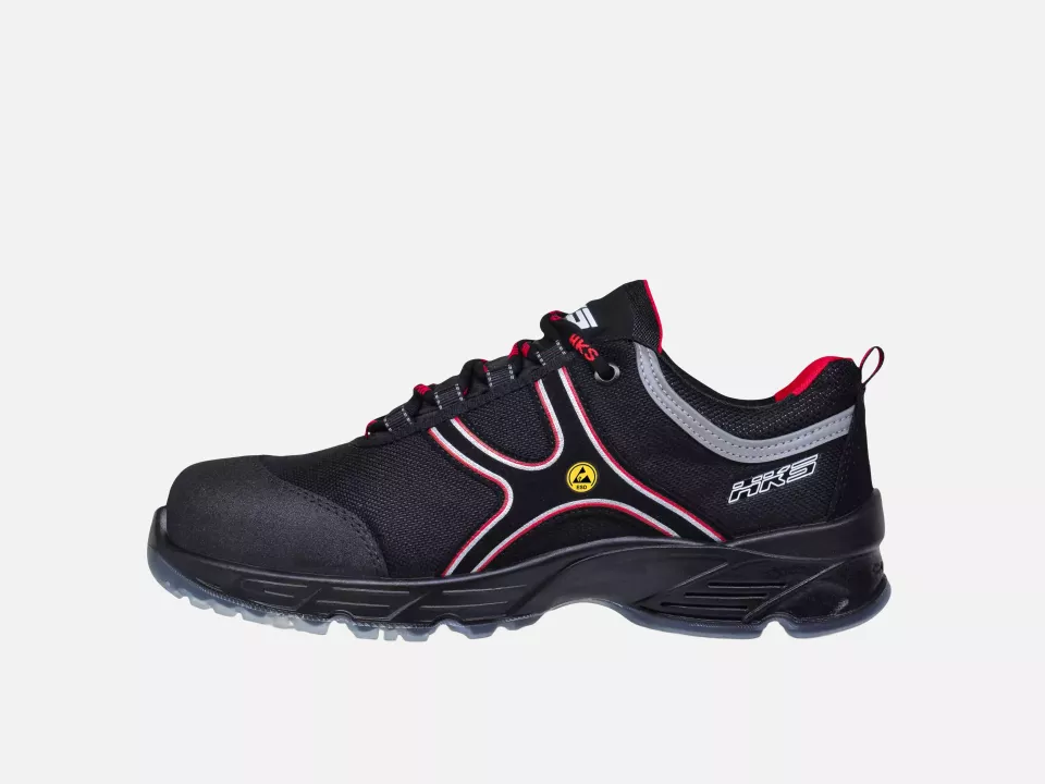 HKS 706005, Challenger K2 CA Low Shoe S3, Black/Red, image 2, gallery thumbnail