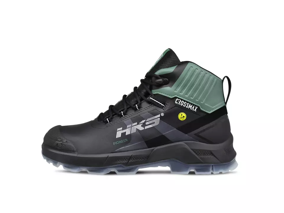 HKS 834092, Crossmax Pioneer Mid Boot S3S, Black/Green, image 2, gallery thumbnail