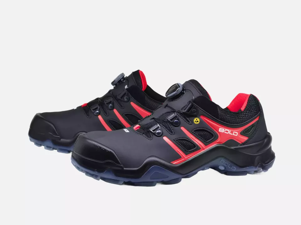HKS 802898, Bold Targa 4 BVTP Low Shoe S3, Black/Red, image 1, gallery thumbnail