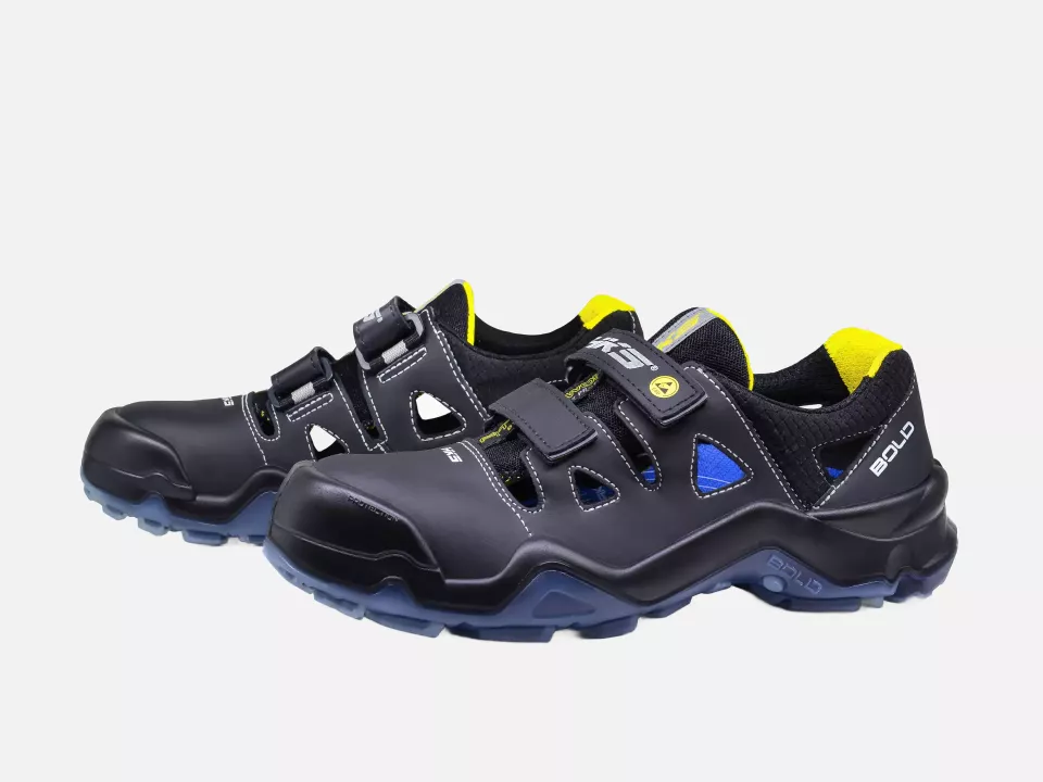 HKS 802848, Bold Elba 1 VTP Sandale S1P, Schwarz/Gelb, image 1, gallery thumbnail