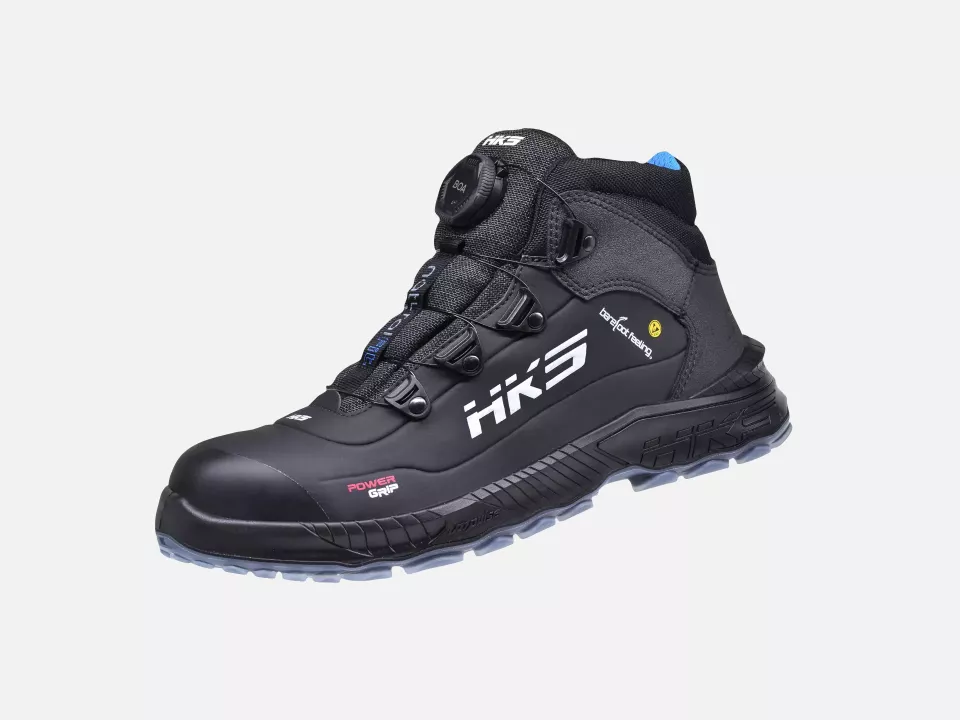 HKS 954038, Barefoot-Feeling BFS 80 BOA Halbhoher Stiefel S3, Schwarz, image 3, gallery thumbnail