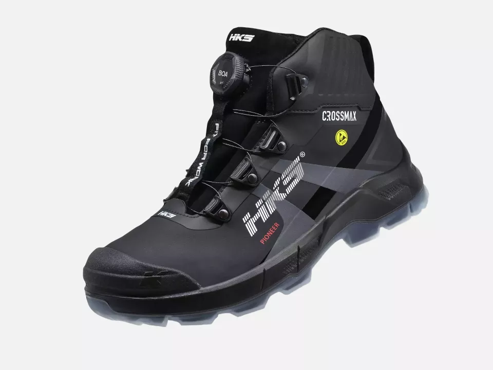 HKS 834082, Crossmax Pioneer BOA Halbhoher Stiefel S3S, Schwarz, image 3, gallery thumbnail