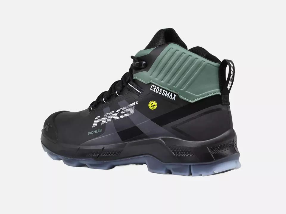 HKS 834092, Crossmax Pioneer Halbhoher Stiefel S3S, Schwarz/Grün, image 4, gallery thumbnail