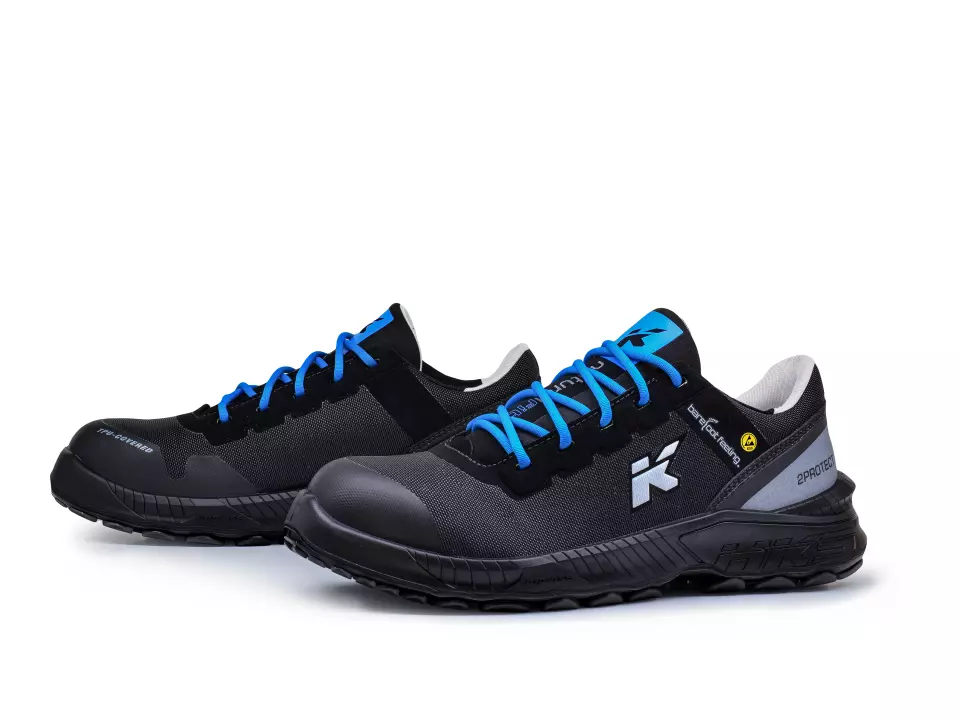 HKS 953638, Barefoot-Feeling BFS 40 Halbschuh S3, Schwarz/Blau, image 1, gallery thumbnail