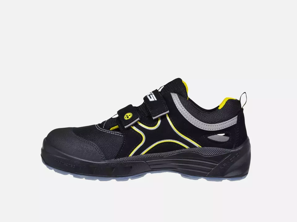 HKS 206028, Airmotion K1 AM ESD Halbschuh S1P, Schwarz/Gelb, image 2, gallery thumbnail