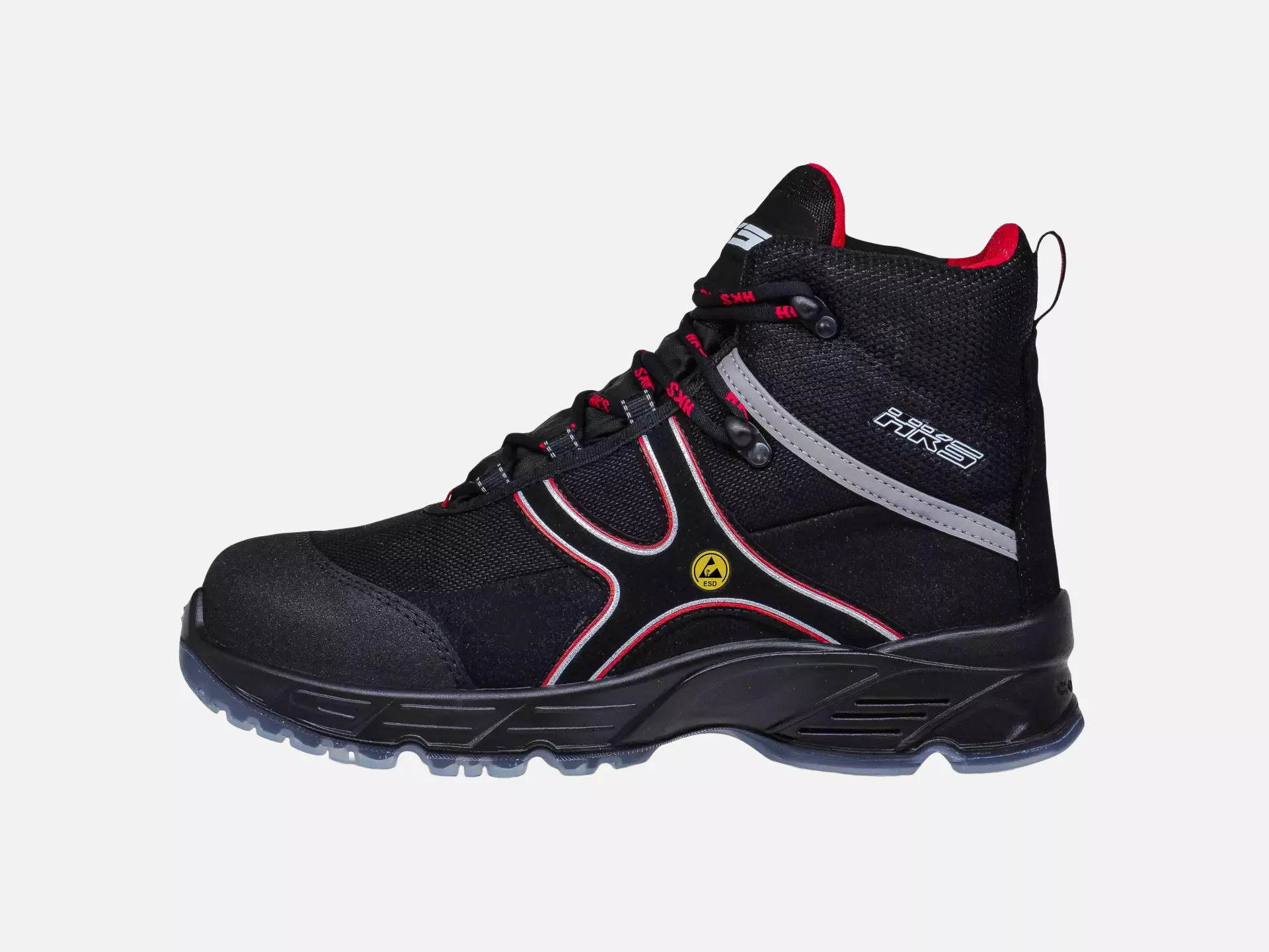 HKS 706015, Challenger K5 CA Halbhoher Stiefel S3, Schwarz/Rot, image 2