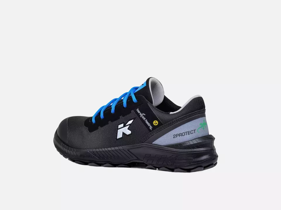 HKS 953638, Barefoot-Feeling BFS 40 Halbschuh S3, Schwarz/Blau, image 4, gallery thumbnail
