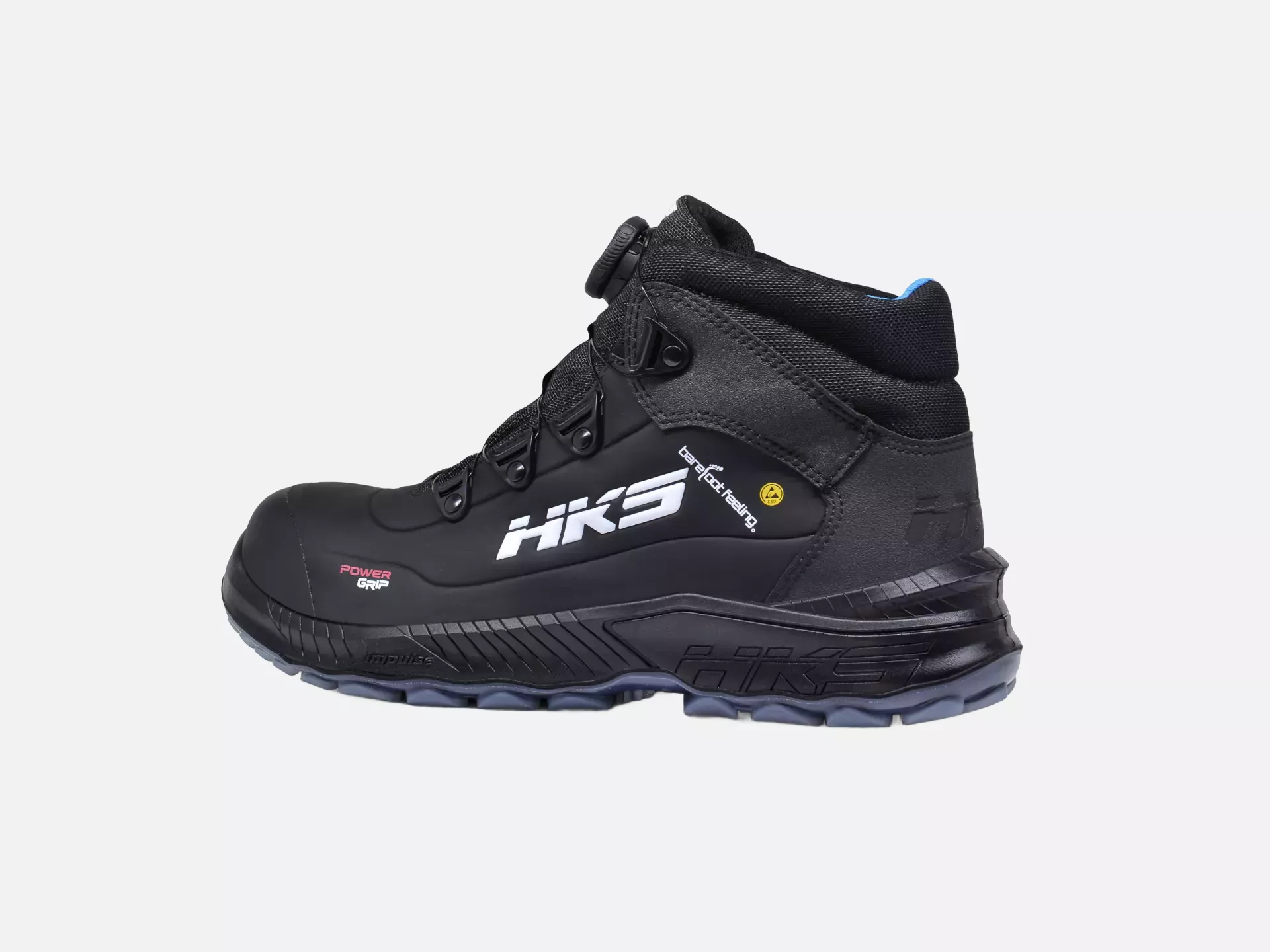 HKS 954038, Barefoot-Feeling BFS 80 BOA Halbhoher Stiefel S3, Schwarz, image 4