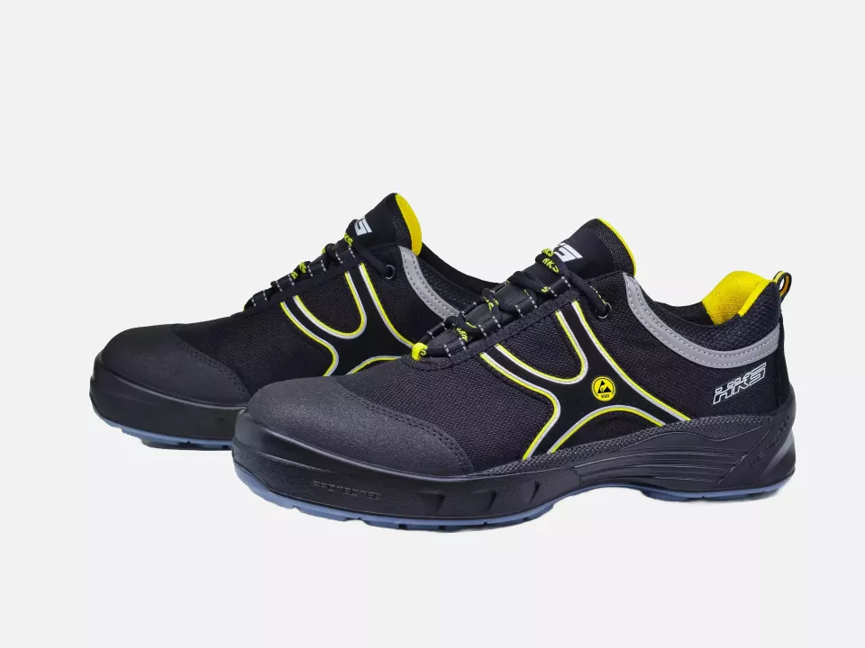 HKS 206038, Airmotion K2 AM ESD Low Shoe S3, Black/Yellow, image 1, gallery thumbnail