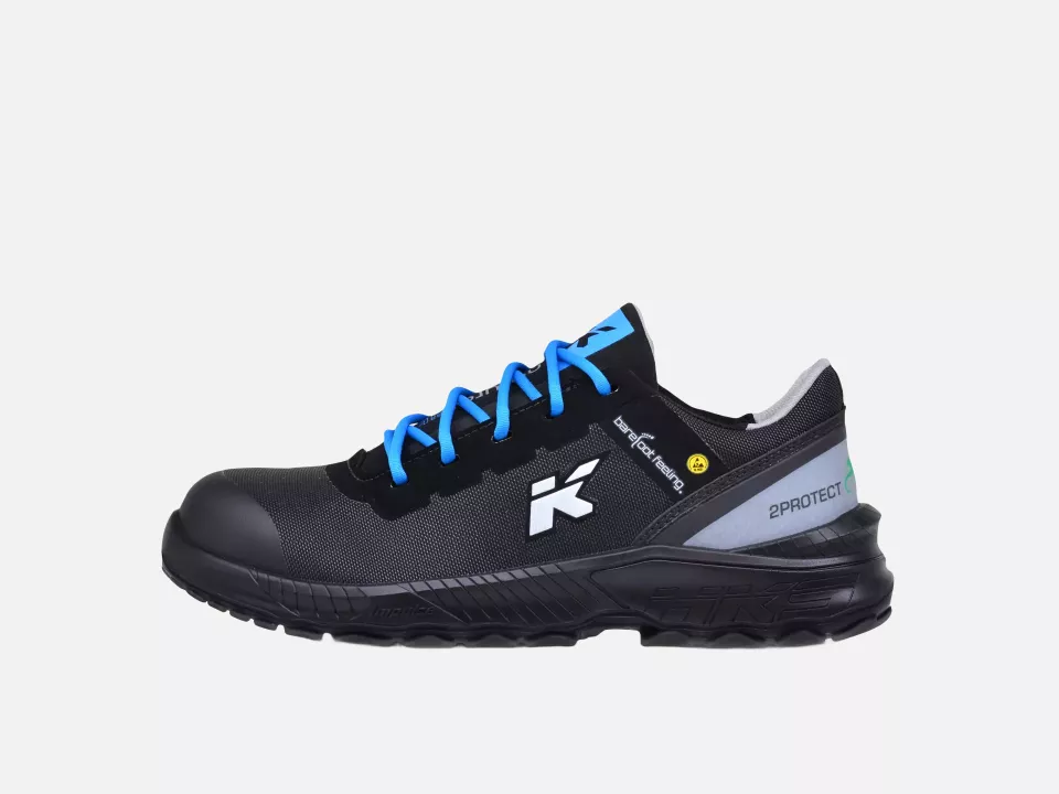HKS 953638, Barefoot-Feeling BFS 40 Halbschuh S3, Schwarz/Blau, image 2, gallery thumbnail