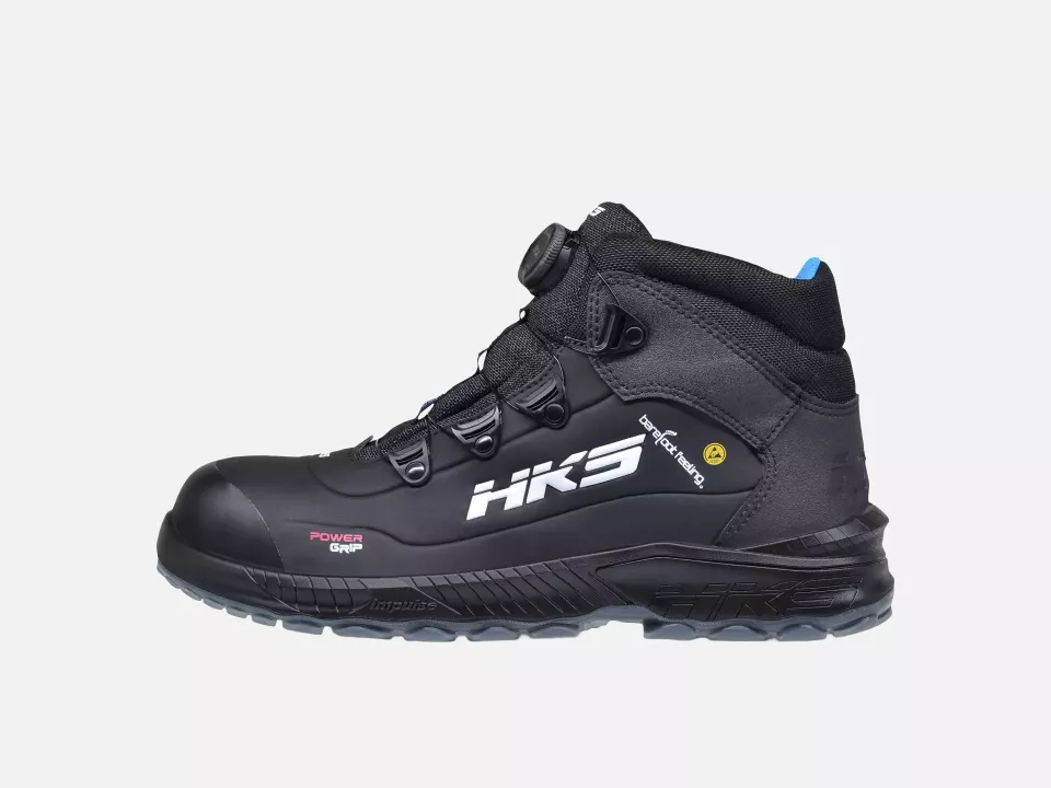 HKS 954038, Barefoot-Feeling BFS 80 BOA Mid Boot S3, Black, image 2, gallery thumbnail