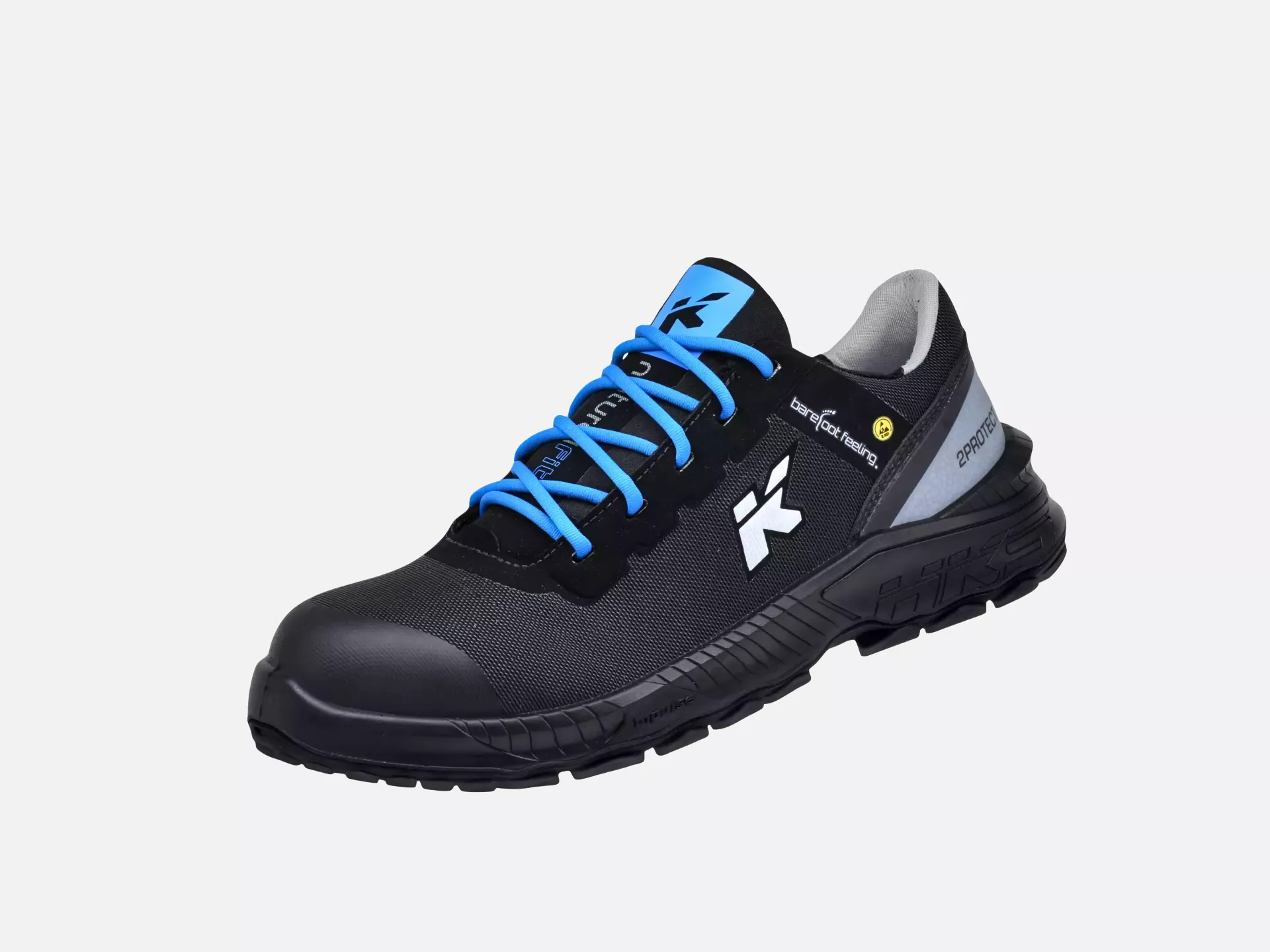 HKS 953638, Barefoot-Feeling BFS 40 Halbschuh S3, Schwarz/Blau, image 3