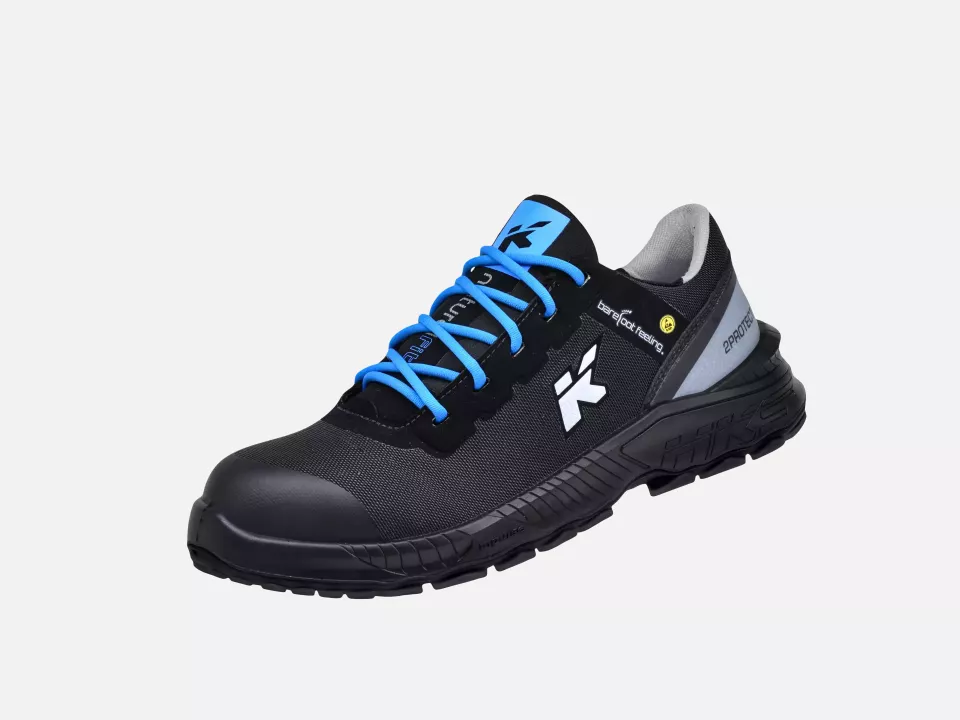 HKS 953638, Barefoot-Feeling BFS 40 Halbschuh S3, Schwarz/Blau, image 3, gallery thumbnail