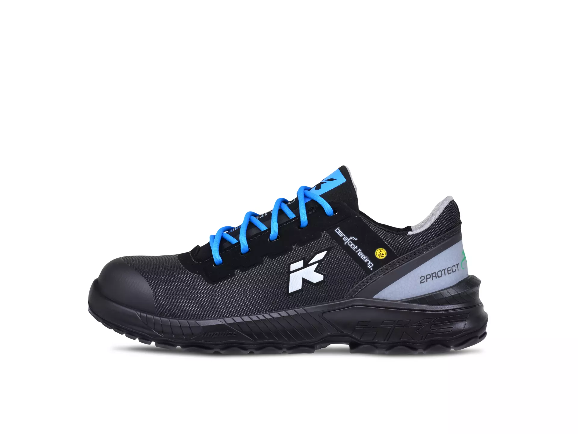 HKS 953638, Barefoot-Feeling BFS 40 Halbschuh S3, Schwarz/Blau, image 2