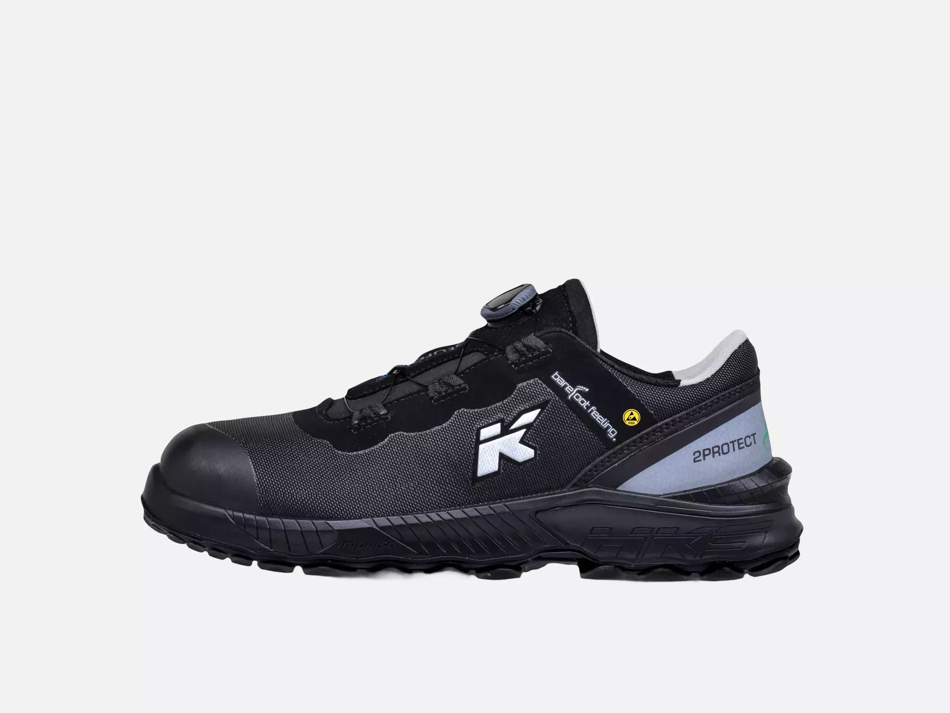 HKS 953678, Barefoot-Feeling BFS 40 BOA Halbschuh S3, Schwarz, image 2