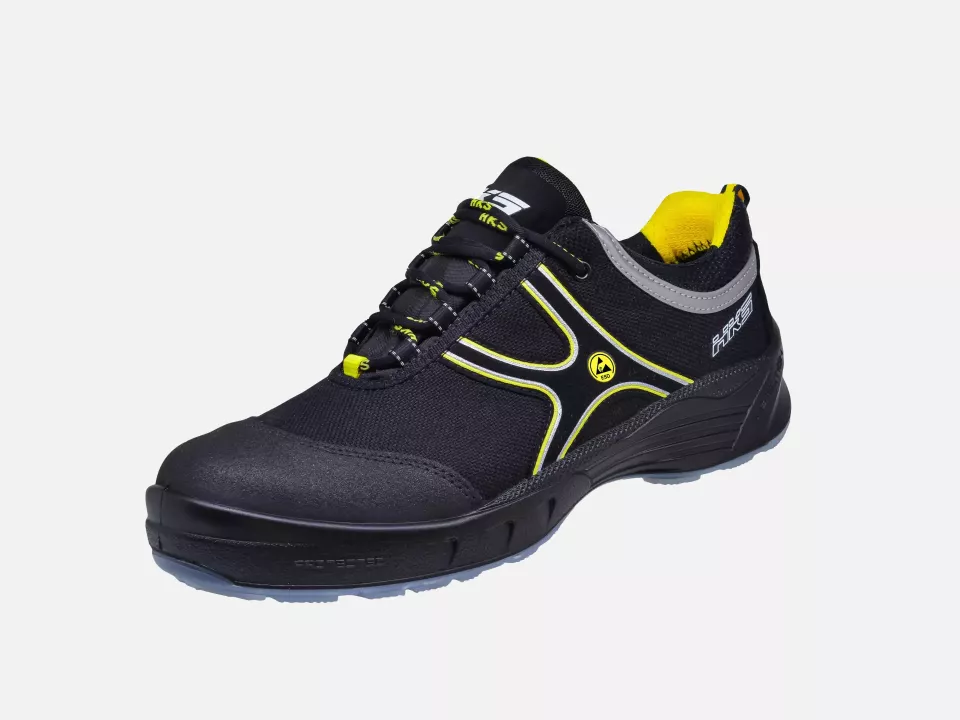 HKS 206038, Airmotion K2 AM ESD Low Shoe S3, Black/Yellow, image 3, gallery thumbnail