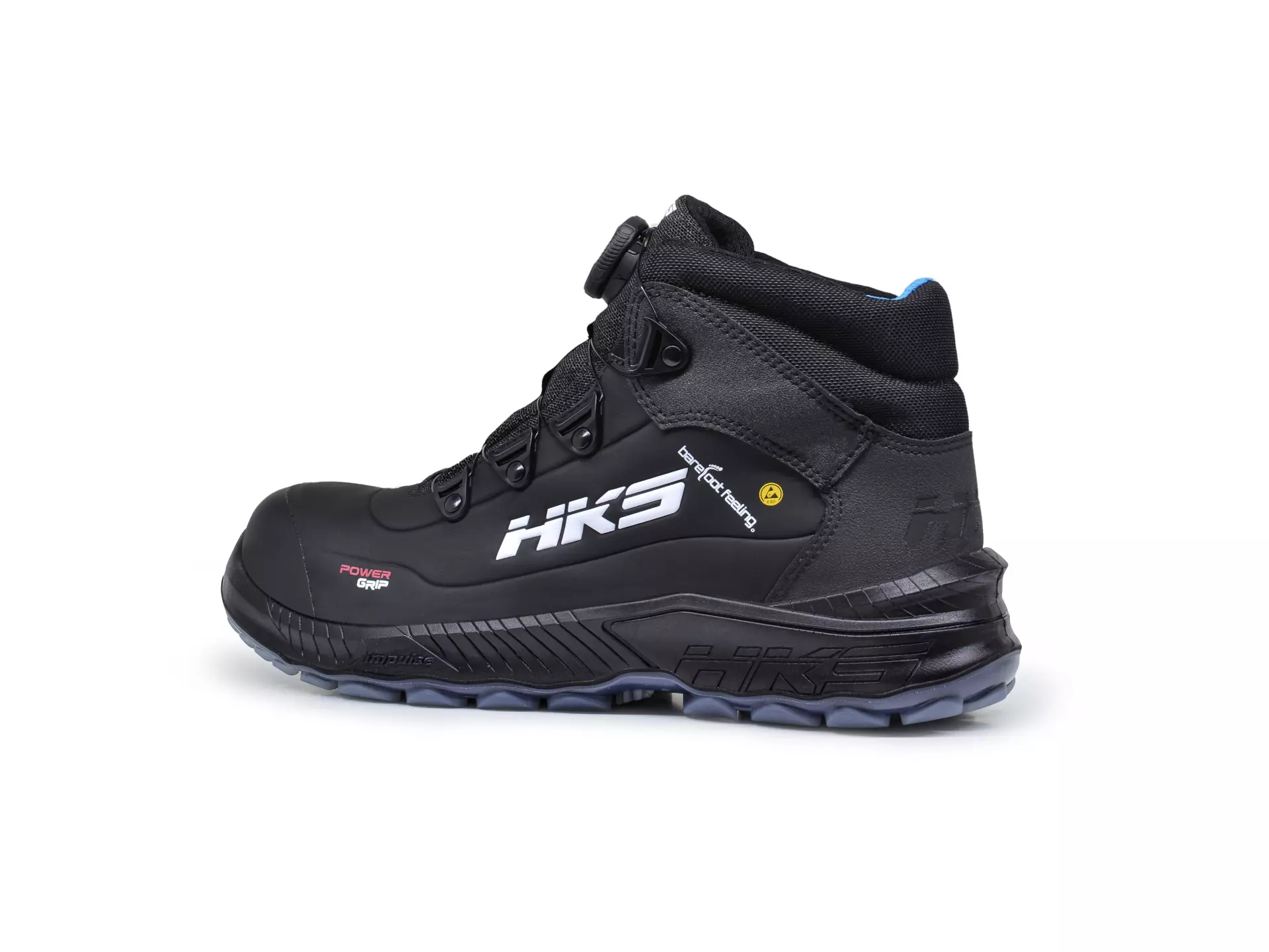 HKS 954038, Barefoot-Feeling BFS 80 BOA puolikorkea saappaat S3, musta, image 4