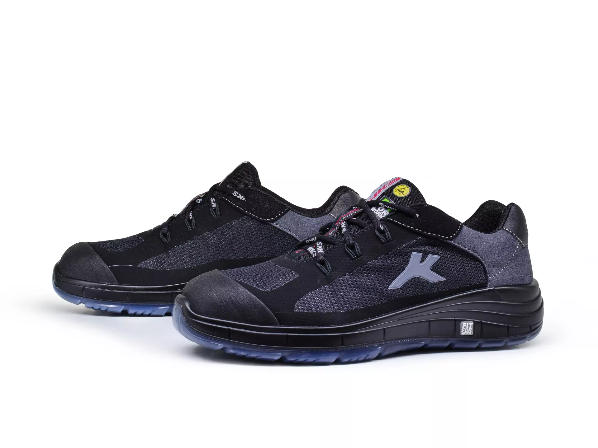 HKS 102212, K-Run Free 1 TP Low Shoe S1P, Black/Grey