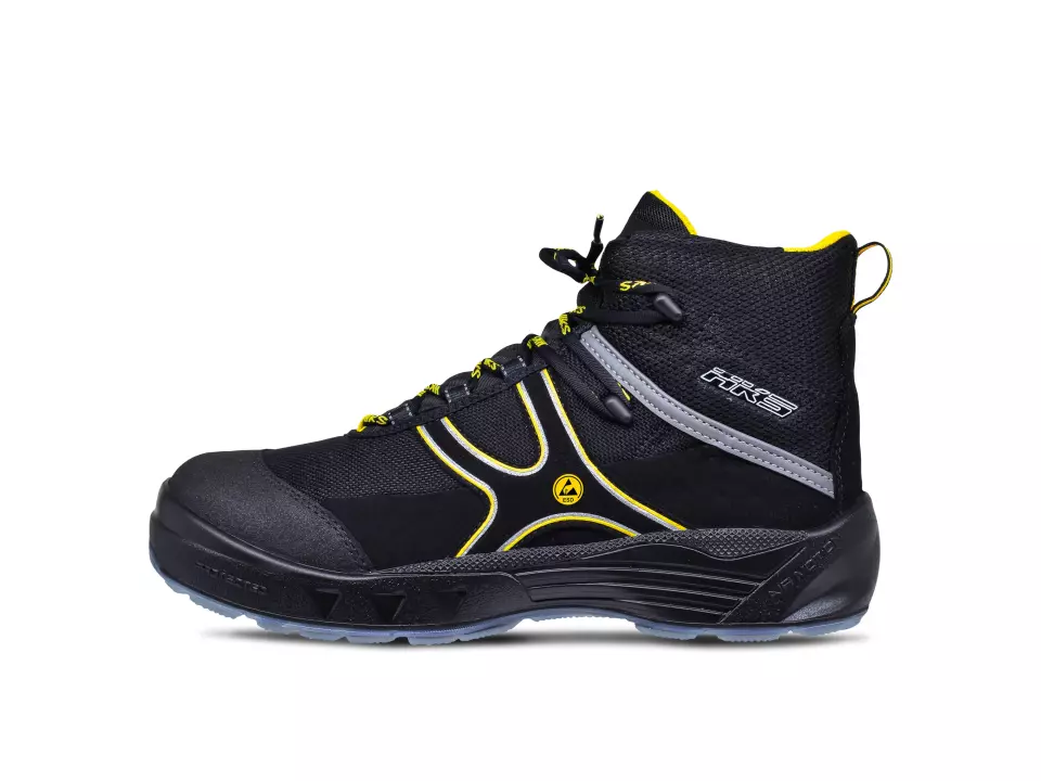 HKS 206048, Airmotion K5 AM ESD Halbhoher Stiefel S3, Schwarz/Gelb, image 2, gallery thumbnail