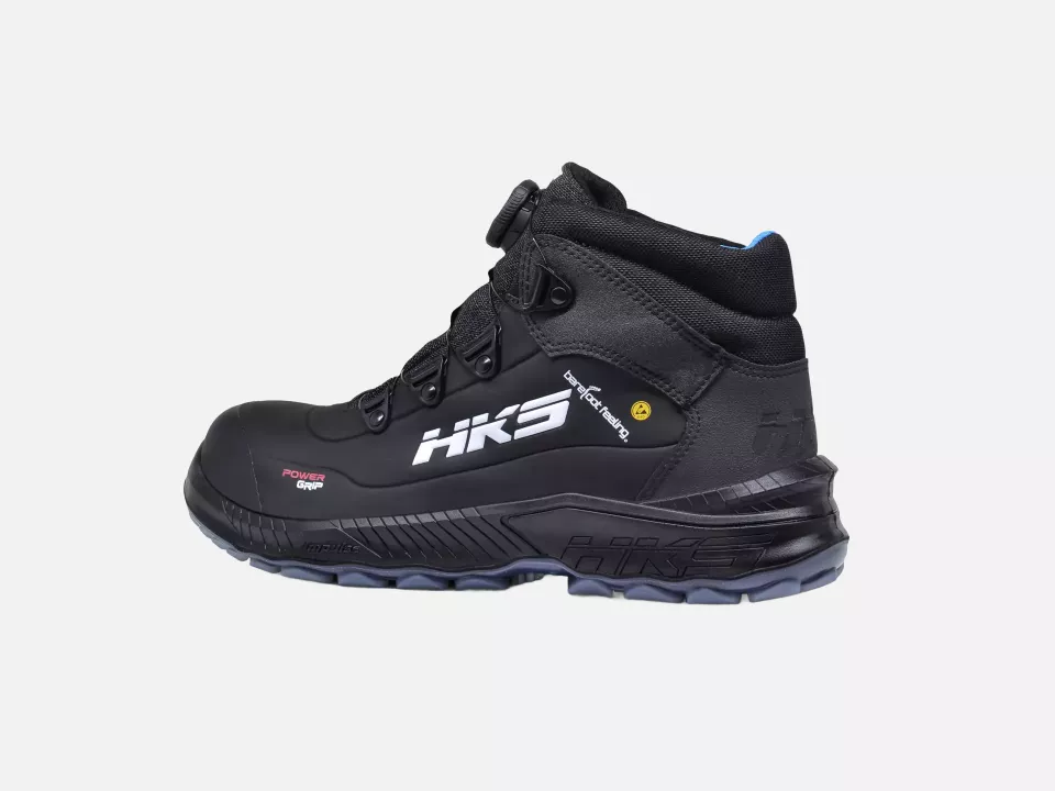 HKS 954038, Barefoot-Feeling BFS 80 BOA Halbhoher Stiefel S3, Schwarz, image 4, gallery thumbnail