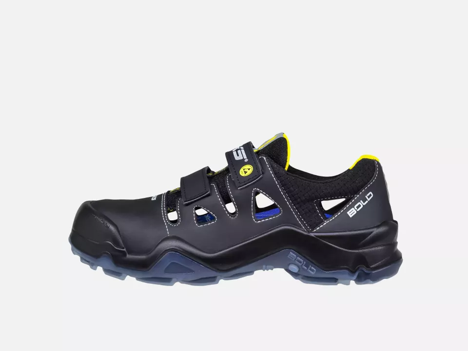 HKS 802848, Bold Elba 1 VTP Sandale S1P, Schwarz/Gelb, image 2, gallery thumbnail