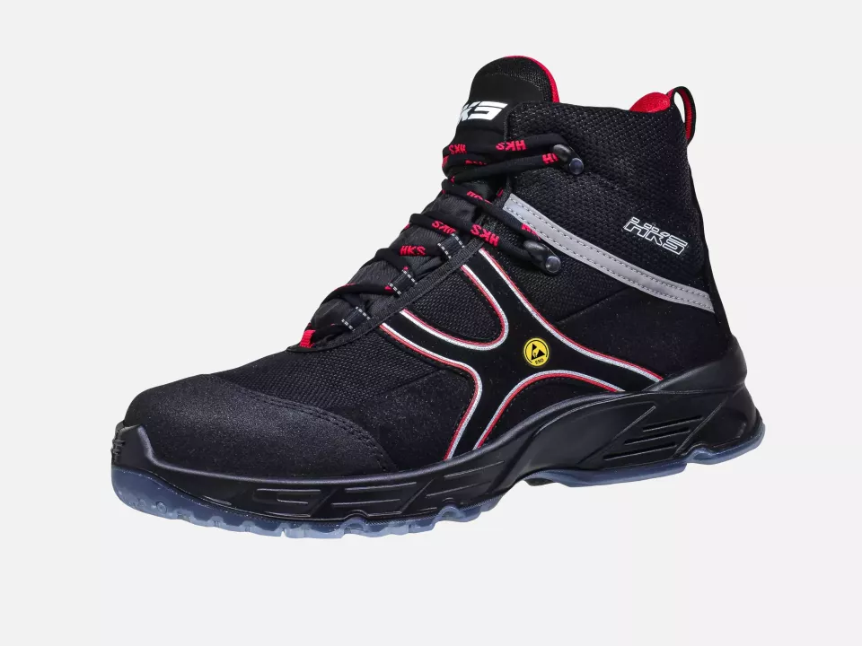 HKS 706015, Challenger K5 CA Halbhoher Stiefel S3, Schwarz/Rot, image 3, gallery thumbnail