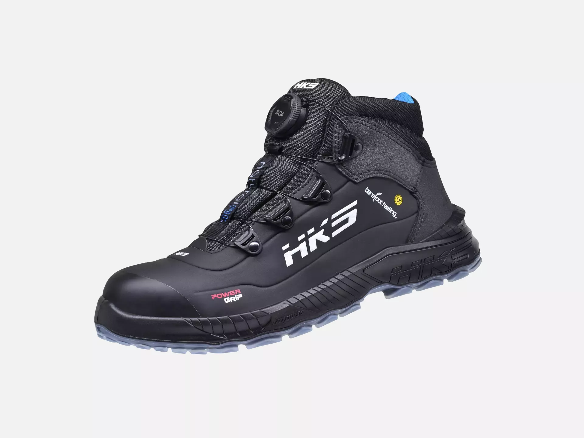 HKS 954038, Barefoot-Feeling BFS 80 BOA Halbhoher Stiefel S3, Schwarz, image 3