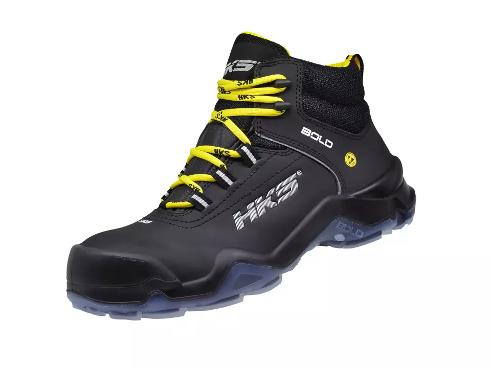 HKS 802838, Bold Drive 1 VTP Halbhoher Stiefel S3, Schwarz/Gelb, image 3, gallery thumbnail