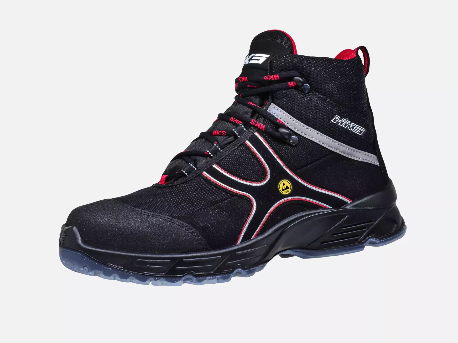 HKS 706015, Challenger K5 CA Halbhoher Stiefel S3, Schwarz/Rot, image 3