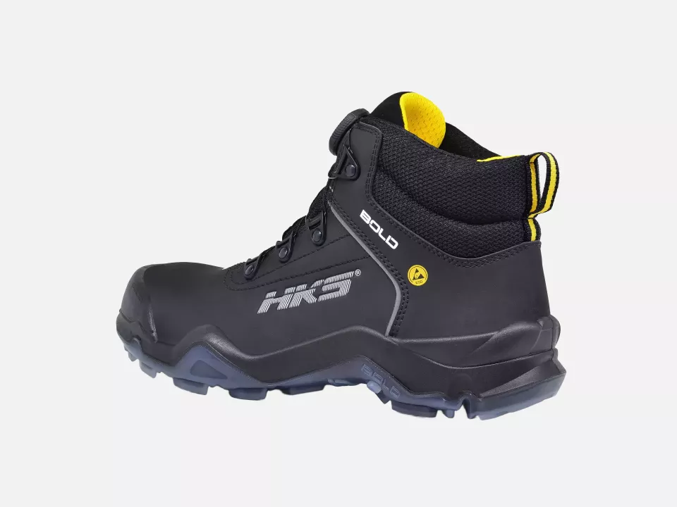 HKS 804048, Bold Drive 1 VTP BOA Halbhoher Stiefel S3, Schwarz/Gelb, image 4, gallery thumbnail