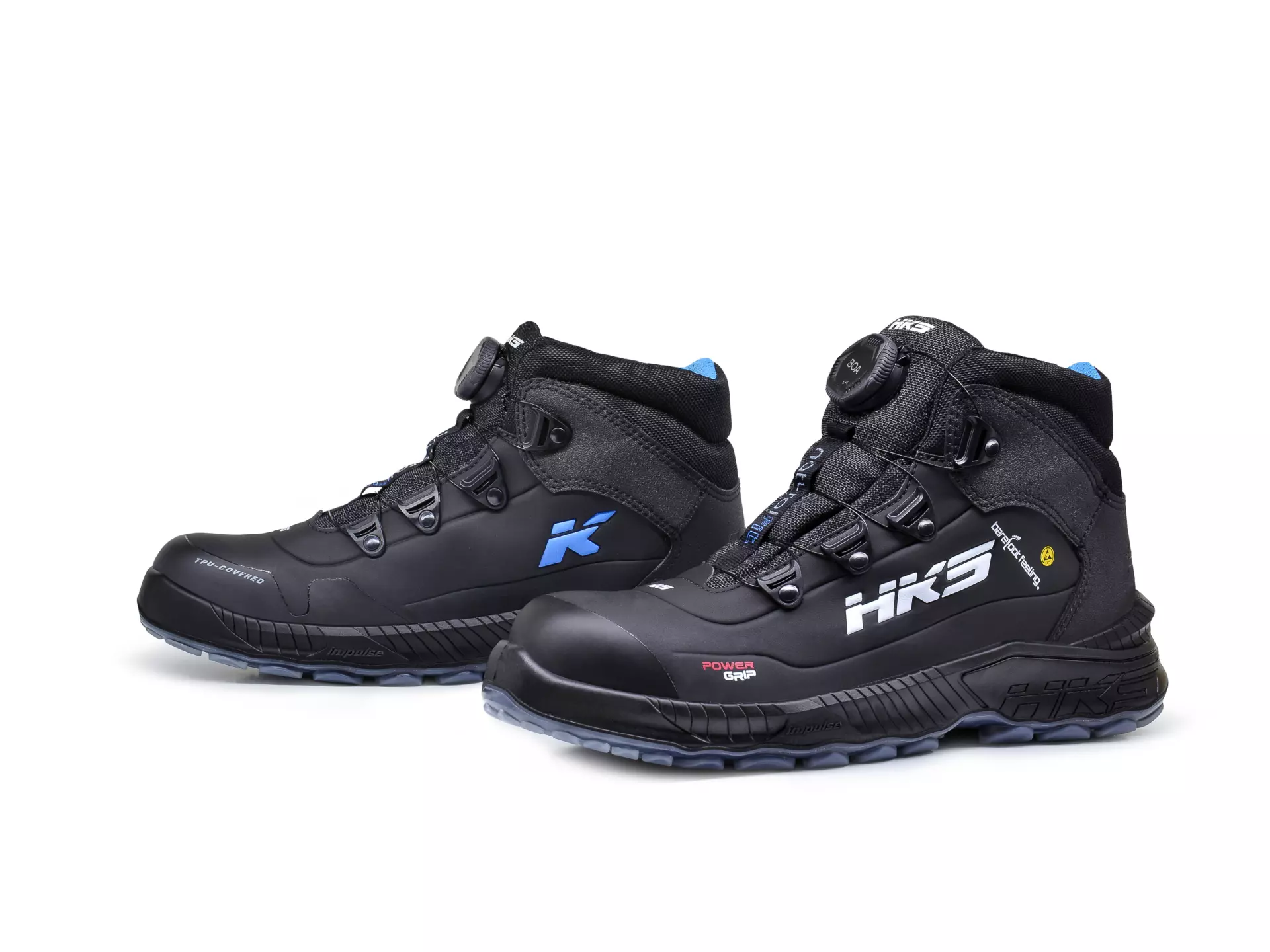 HKS 954038, Barefoot-Feeling BFS 80 BOA puolikorkea saappaat S3, musta, image 1