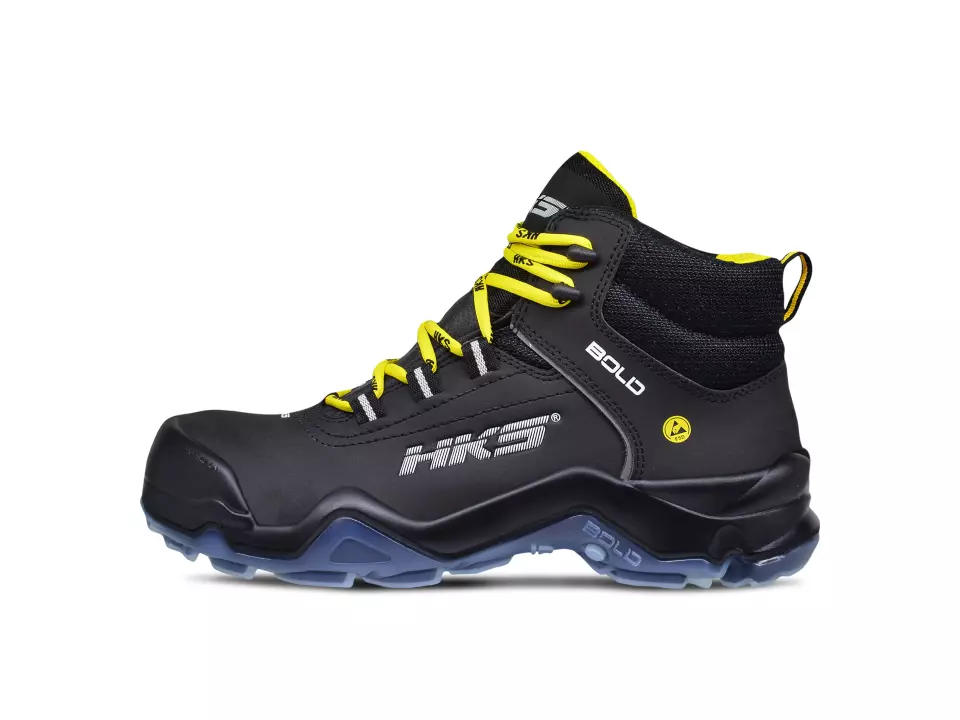 HKS 802838, Bold Drive 1 VTP Halbhoher Stiefel S3, Schwarz/Gelb, image 2, gallery thumbnail