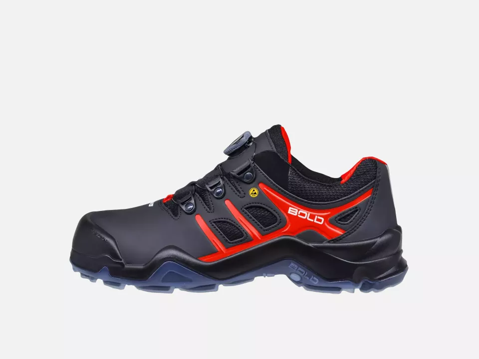 HKS 802898, Bold Targa 4 BVTP Low Shoe S3, Black/Red, image 2, gallery thumbnail